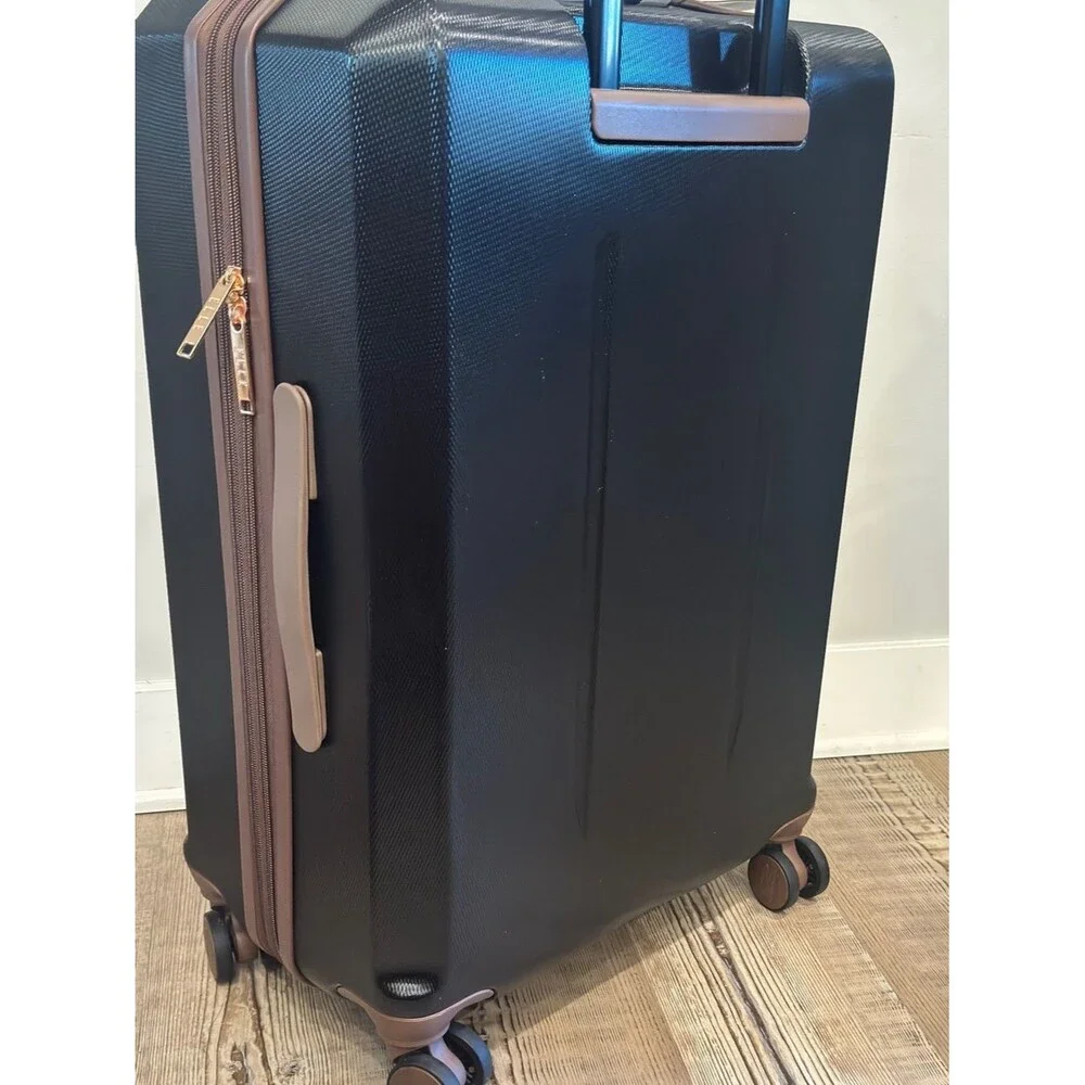 Elle Luxe Journey 1 Piece Expandable Retro Spinner Rolling check in Luggage